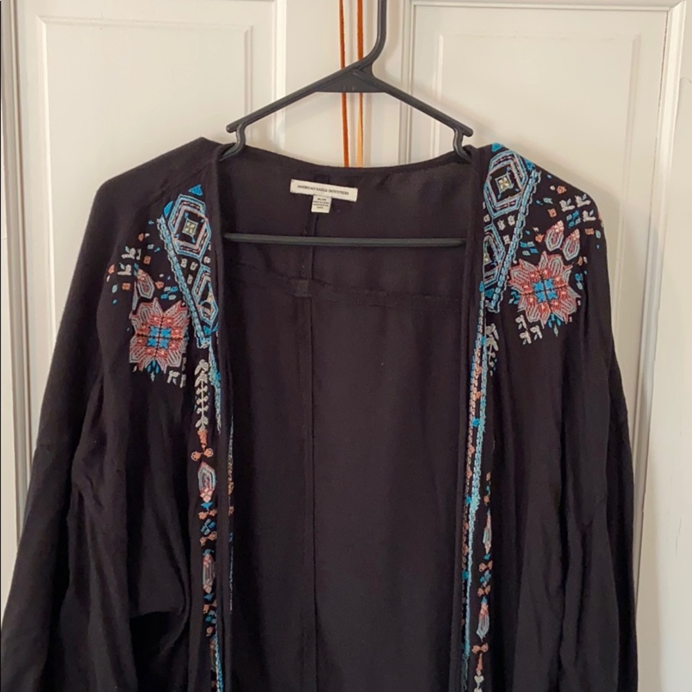 American eagle embroidered kimono